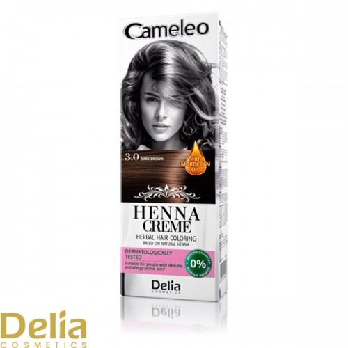 Farba za kosu bez amonijaka, na bazi prirodne kane (Hene) CAMELEO 3.0 - Tamno smeđa 75g